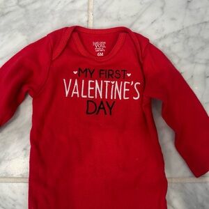 Red 'My First Valentine's Day' Onesie